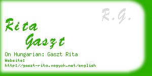 rita gaszt business card